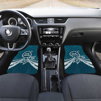 Kia Orana Cook Islands Car Mats Polynesian Turtle Crowberry Blue Color LT14 Set 2pcs - Front Crowberry Blue - Polynesian Pride