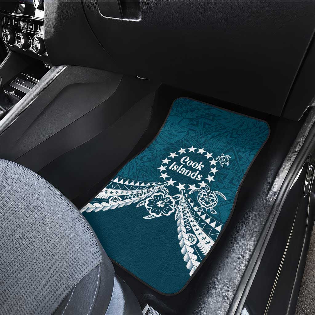 Kia Orana Cook Islands Car Mats Polynesian Turtle Crowberry Blue Color LT14 - Polynesian Pride