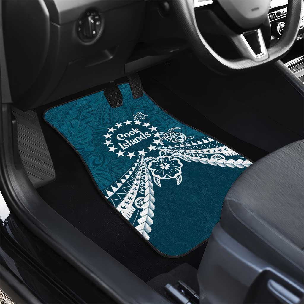 Kia Orana Cook Islands Car Mats Polynesian Turtle Crowberry Blue Color LT14 - Polynesian Pride