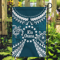 Kia Orana Cook Islands Garden Flag Polynesian Turtle Crowberry Blue Color LT14 Garden Flag Crowberry Blue - Polynesian Pride