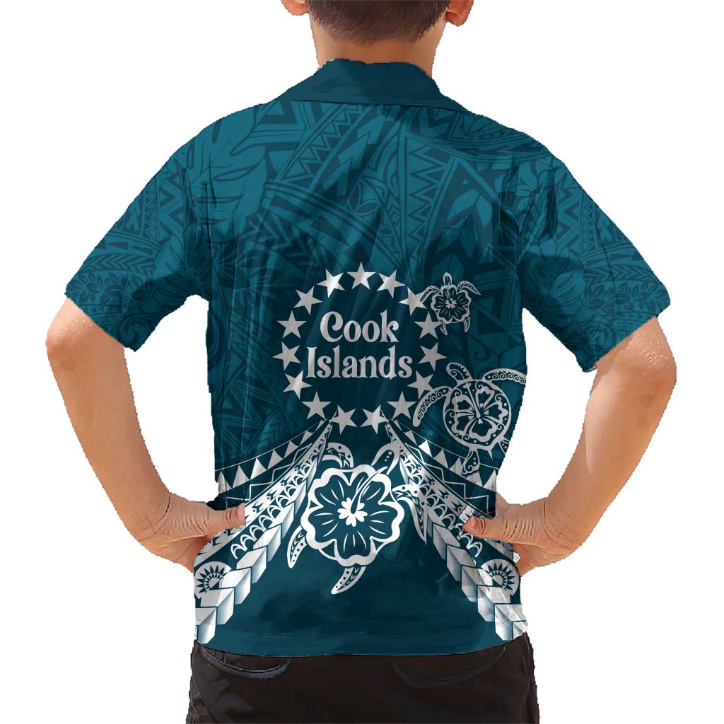 Kia Orana Cook Islands Hawaiian Shirt Polynesian Turtle Crowberry Blue Color LT14 - Polynesian Pride