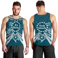 Kia Orana Cook Islands Men Tank Top Polynesian Turtle Crowberry Blue Color LT14 - Polynesian Pride