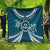 Kia Orana Cook Islands Quilt Polynesian Turtle Crowberry Blue Color