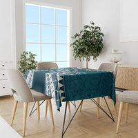 Kia Orana Cook Islands Tablecloth Polynesian Turtle Crowberry Blue Color LT14 - Polynesian Pride