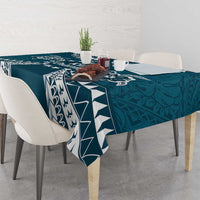 Kia Orana Cook Islands Tablecloth Polynesian Turtle Crowberry Blue Color LT14 - Polynesian Pride