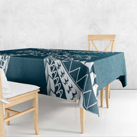 Kia Orana Cook Islands Tablecloth Polynesian Turtle Crowberry Blue Color LT14 - Polynesian Pride