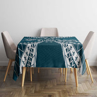 Kia Orana Cook Islands Tablecloth Polynesian Turtle Crowberry Blue Color LT14 - Polynesian Pride