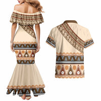 Bula Fiji Couples Matching Mermaid Dress and Hawaiian Shirt 2025 Pasifika Traditional Fijian Masi