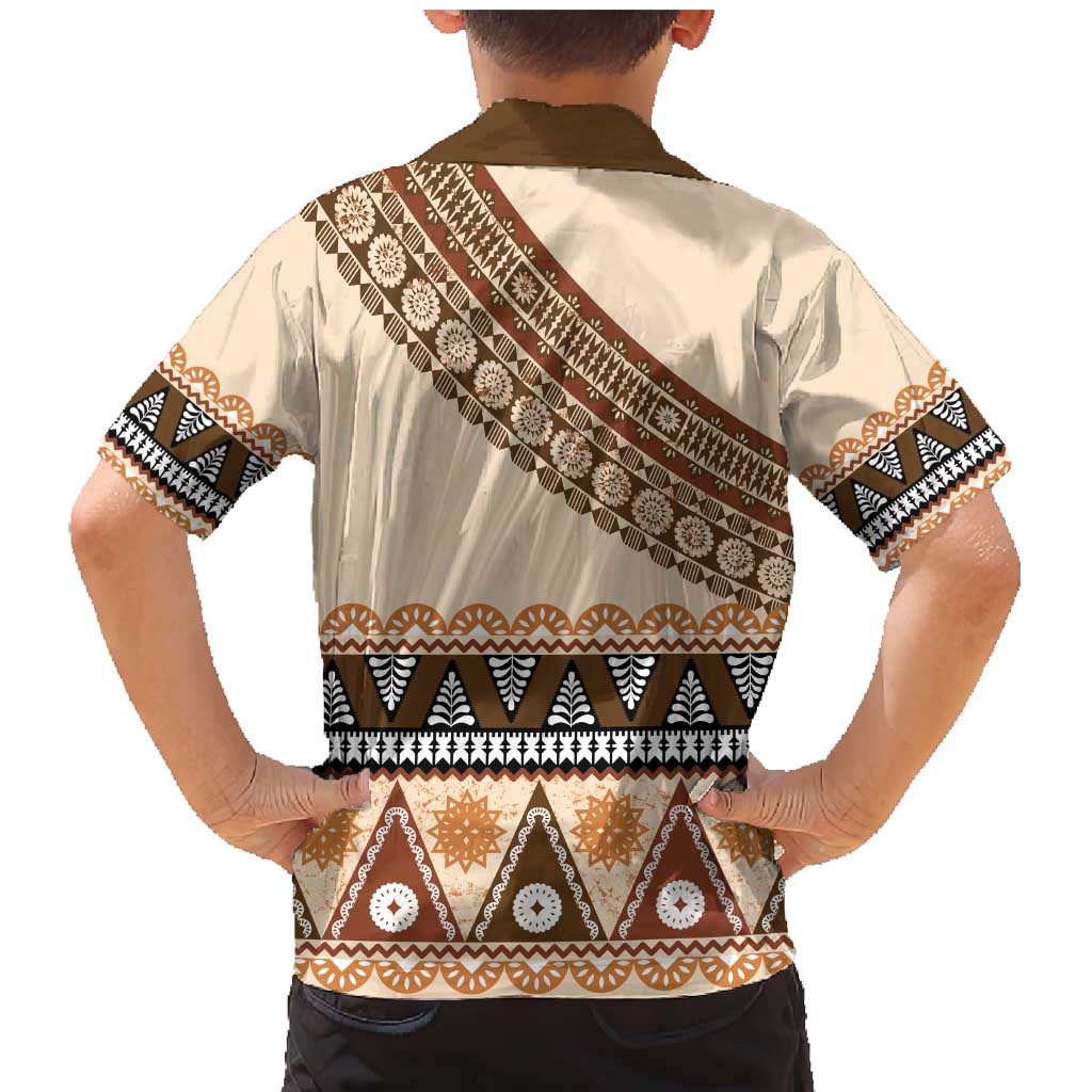 Bula Fiji Family Matching Mermaid Dress and Hawaiian Shirt 2025 Pasifika Traditional Fijian Masi