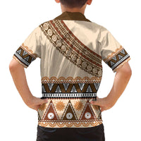 Bula Fiji Family Matching Off The Shoulder Long Sleeve Dress and Hawaiian Shirt 2025 Pasifika Traditional Fijian Masi