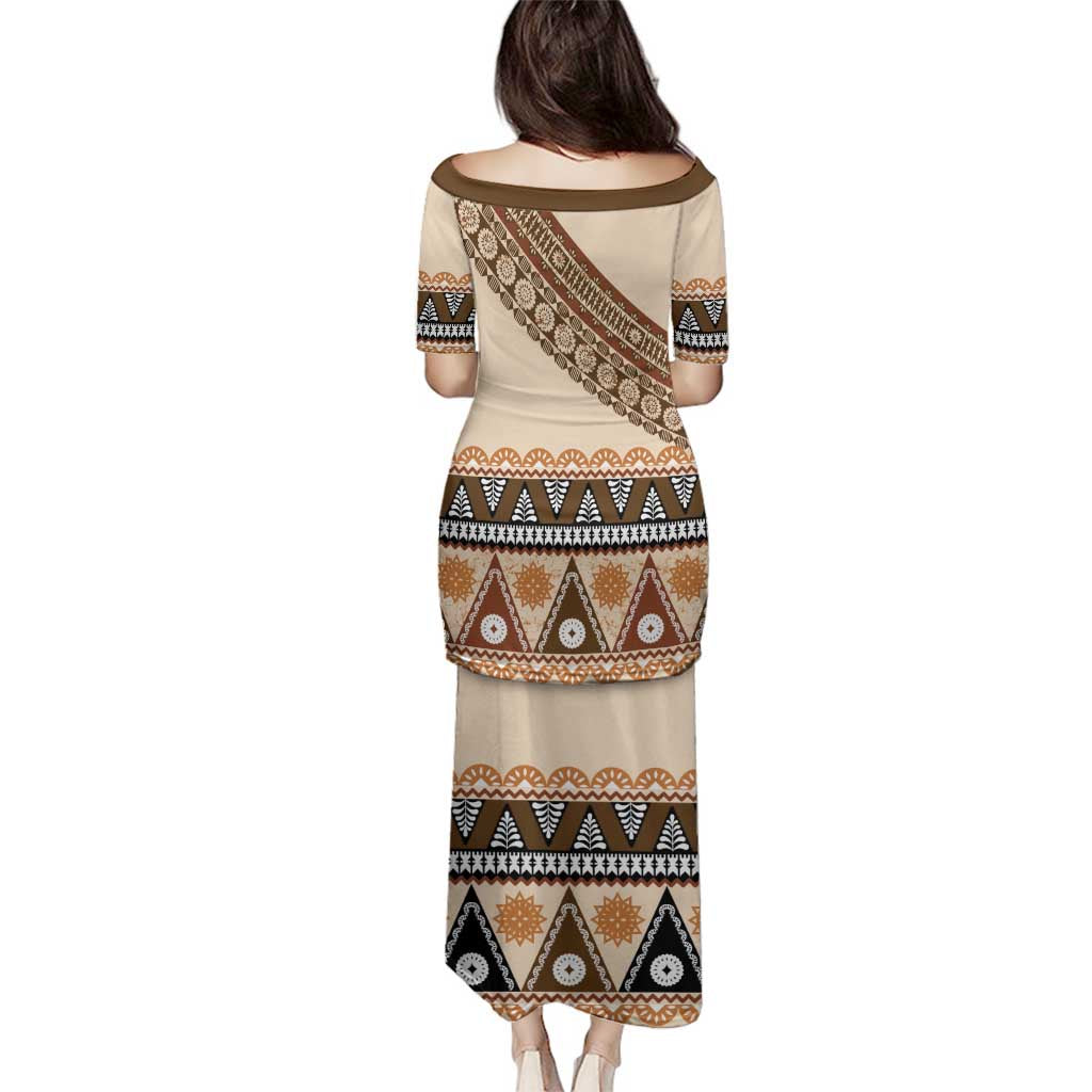 Bula Fiji Family Matching Puletasi and Hawaiian Shirt 2025 Pasifika Traditional Fijian Masi