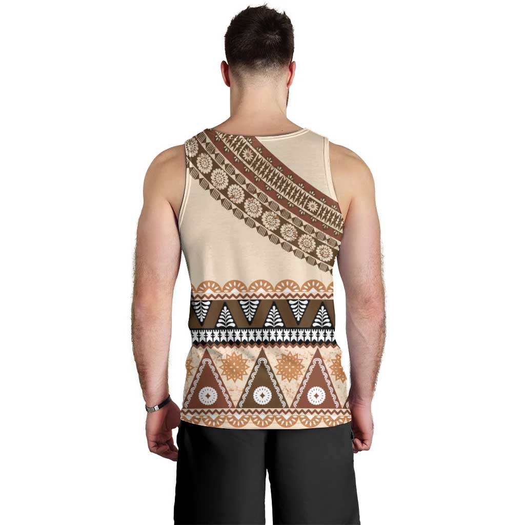 Bula Fiji Men Tank Top 2025 Pasifika Traditional Fijian Masi