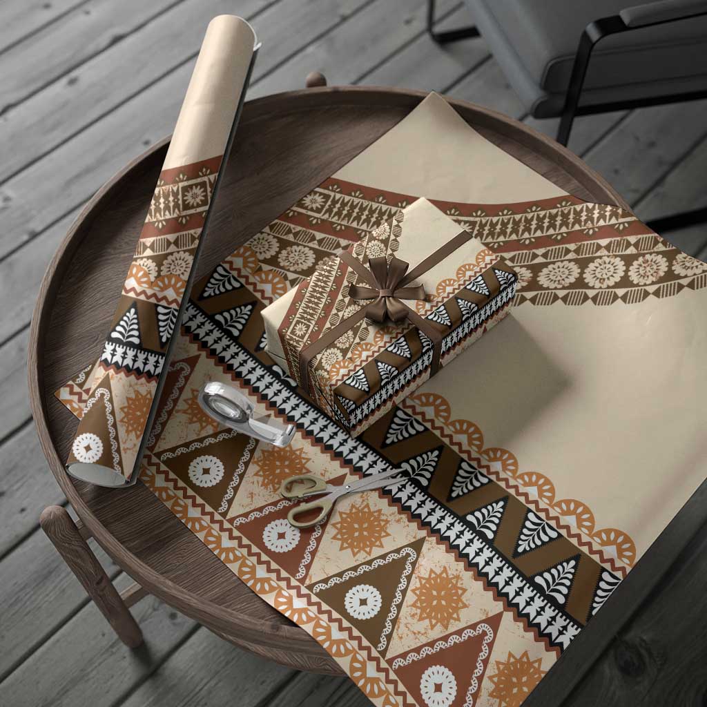 Bula Fiji Wrapping Paper 2025 Pasifika Traditional Fijian Masi LT14 - Polynesian Pride