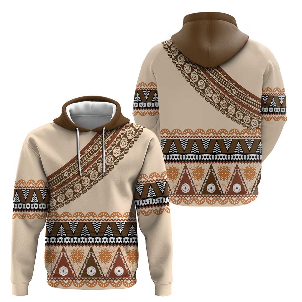 Bula Fiji Zip Hoodie 2025 Pasifika Traditional Fijian Masi