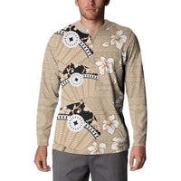 Bula Fiji Iri Buli Button Sweatshirt Woven Fan With Fijian Tapa