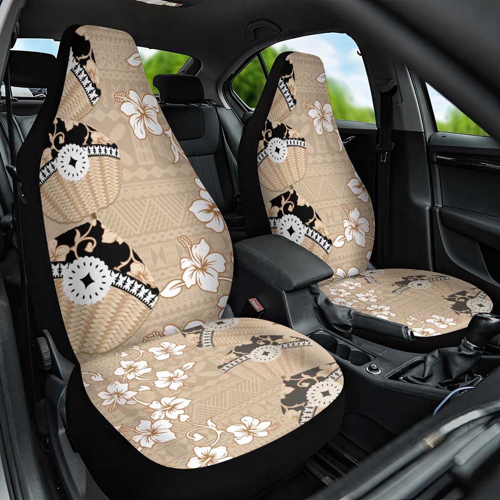 Bula Fiji Iri Buli Car Seat Cover Woven Fan With Fijian Tapa