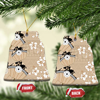 Bula Fiji Iri Buli Ceramic Ornament Woven Fan With Fijian Tapa - Polynesian Pride