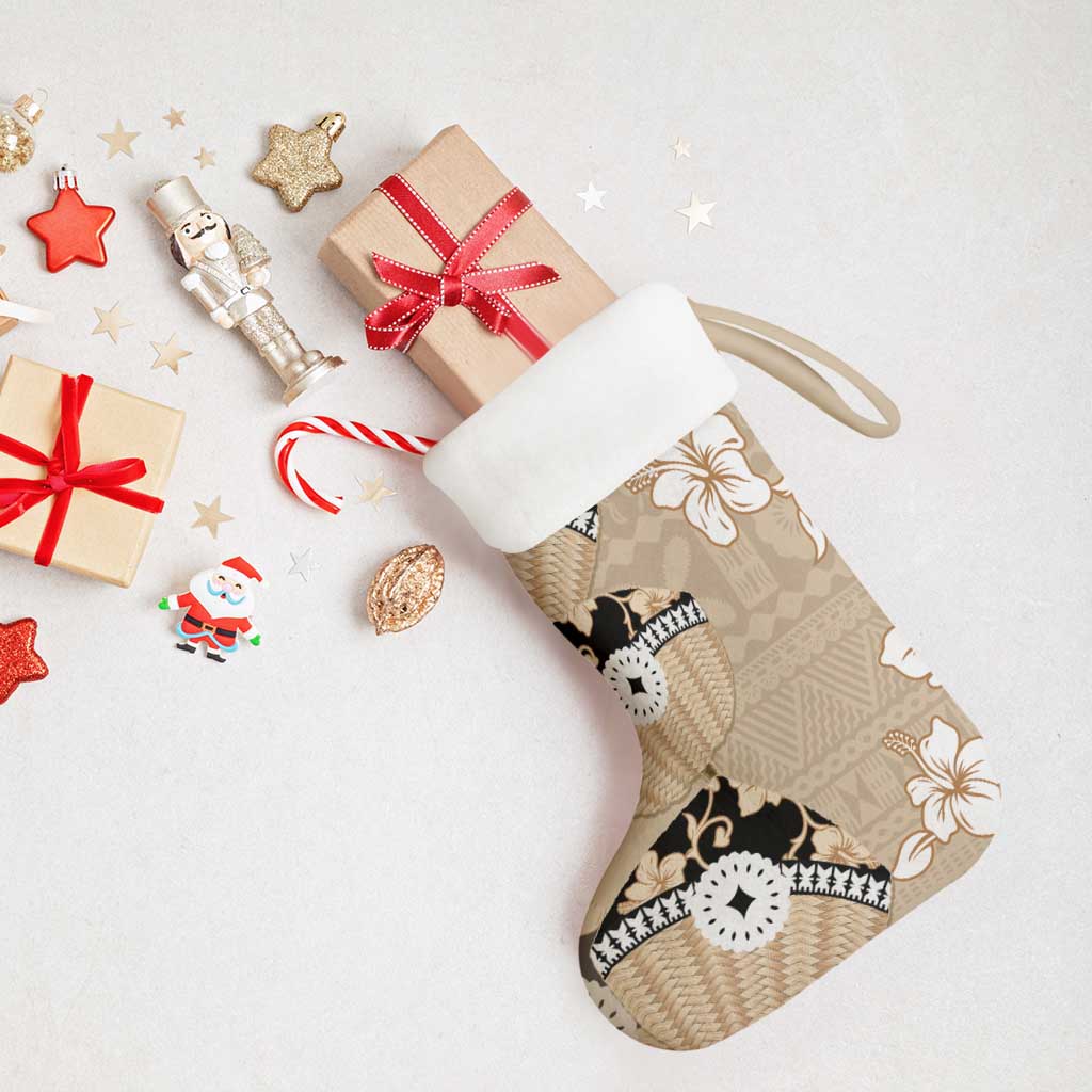 Bula Fiji Iri Buli Christmas Stocking Woven Fan With Fijian Tapa - Polynesian Pride