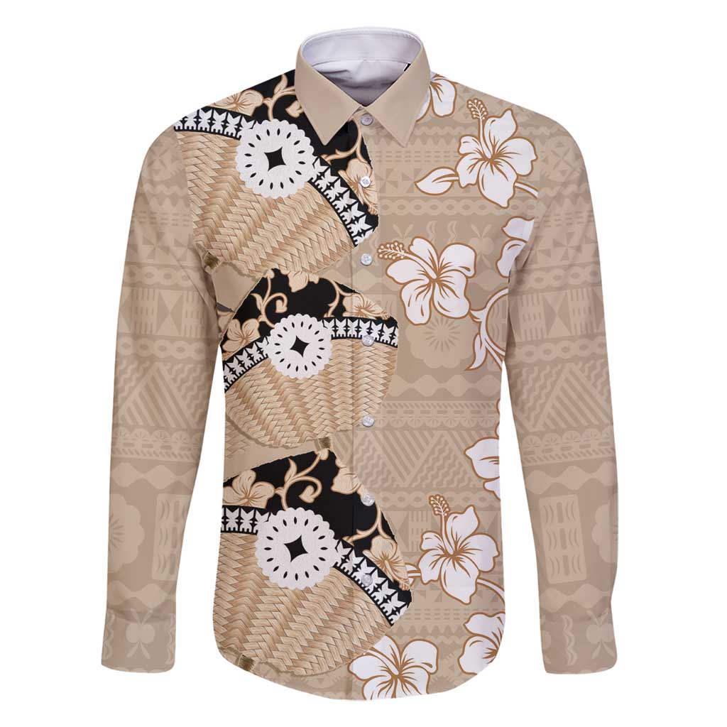 Bula Fiji Iri Buli Family Matching Off Shoulder Maxi Dress and Hawaiian Shirt Woven Fan With Fijian Tapa