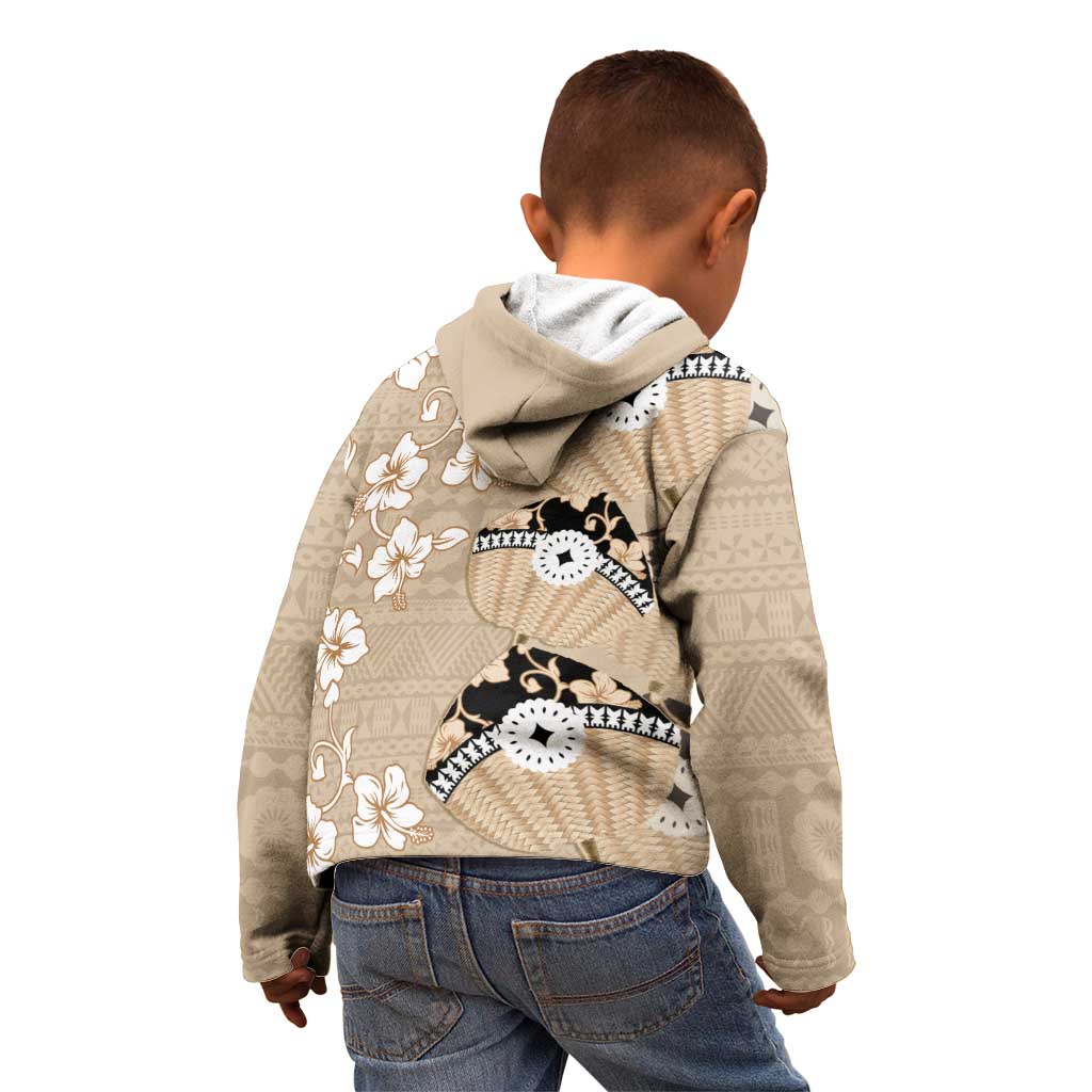 Bula Fiji Iri Buli Kid Hoodie Woven Fan With Fijian Tapa
