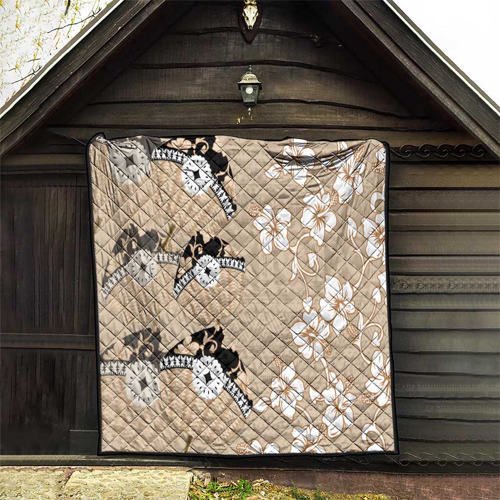 Bula Fiji Iri Buli Quilt Woven Fan With Fijian Tapa