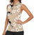 Bula Fiji Iri Buli Women Sleeveless Polo Shirt Woven Fan With Fijian Tapa
