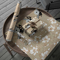 Bula Fiji Iri Buli Wrapping Paper Woven Fan With Fijian Tapa LT14 - Polynesian Pride