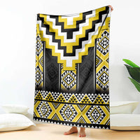 Yellow Taniko Aotearoa Blanket Niho Taniwha Mix Poutama LT14 - Polynesian Pride