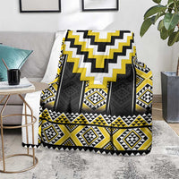 Yellow Taniko Aotearoa Blanket Niho Taniwha Mix Poutama LT14 - Polynesian Pride