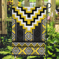 Yellow Taniko Aotearoa Garden Flag Niho Taniwha Mix Poutama LT14 Garden Flag Yellow - Polynesian Pride