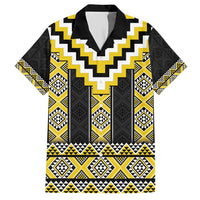 Yellow Taniko Aotearoa Hawaiian Shirt Niho Taniwha Mix Poutama LT14 Yellow - Polynesian Pride
