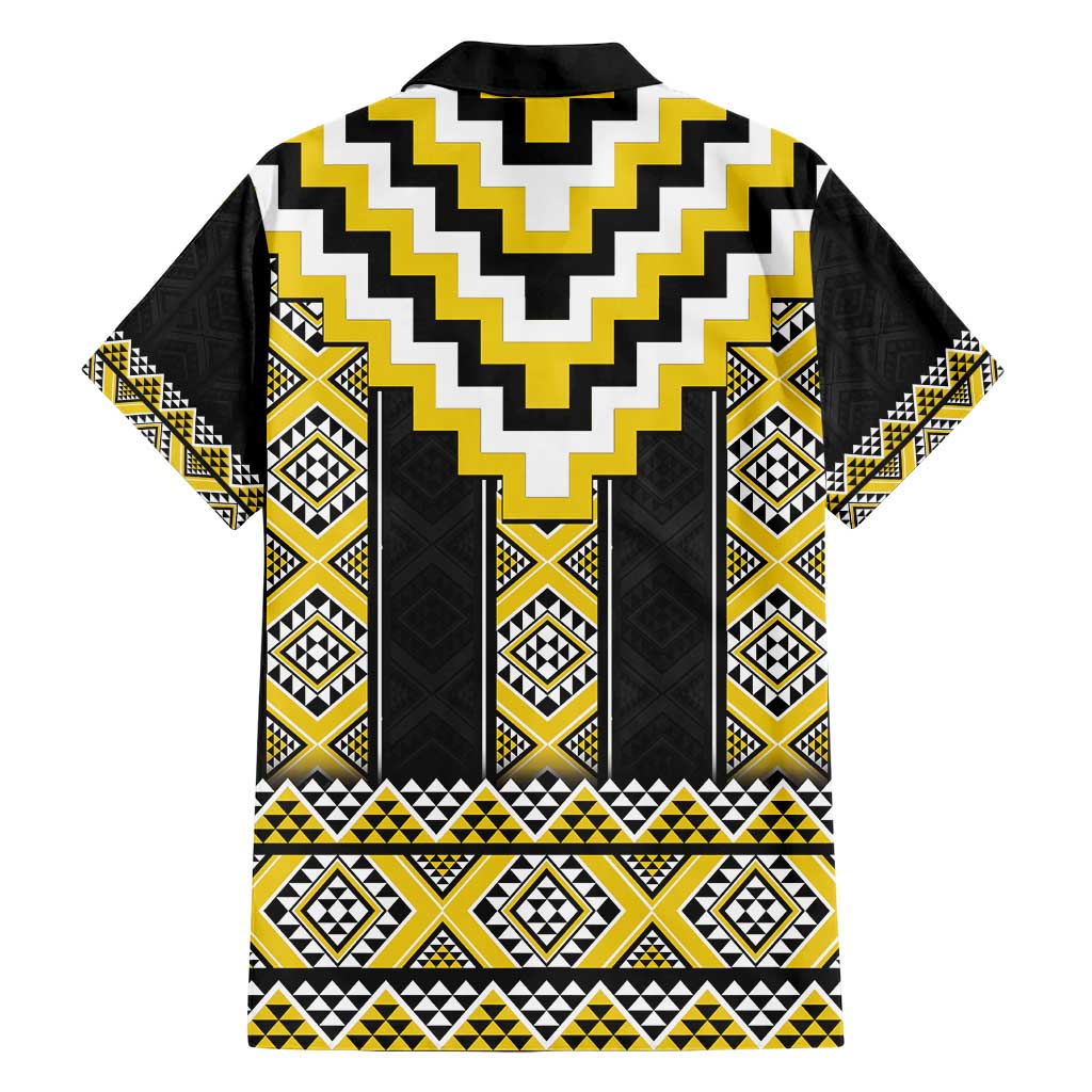 Yellow Taniko Aotearoa Hawaiian Shirt Niho Taniwha Mix Poutama LT14 - Polynesian Pride