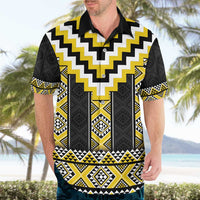 Yellow Taniko Aotearoa Hawaiian Shirt Niho Taniwha Mix Poutama LT14 - Polynesian Pride