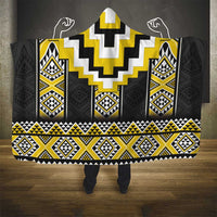 Yellow Taniko Aotearoa Hooded Blanket Niho Taniwha Mix Poutama LT14 - Polynesian Pride