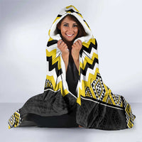 Yellow Taniko Aotearoa Hooded Blanket Niho Taniwha Mix Poutama LT14 - Polynesian Pride