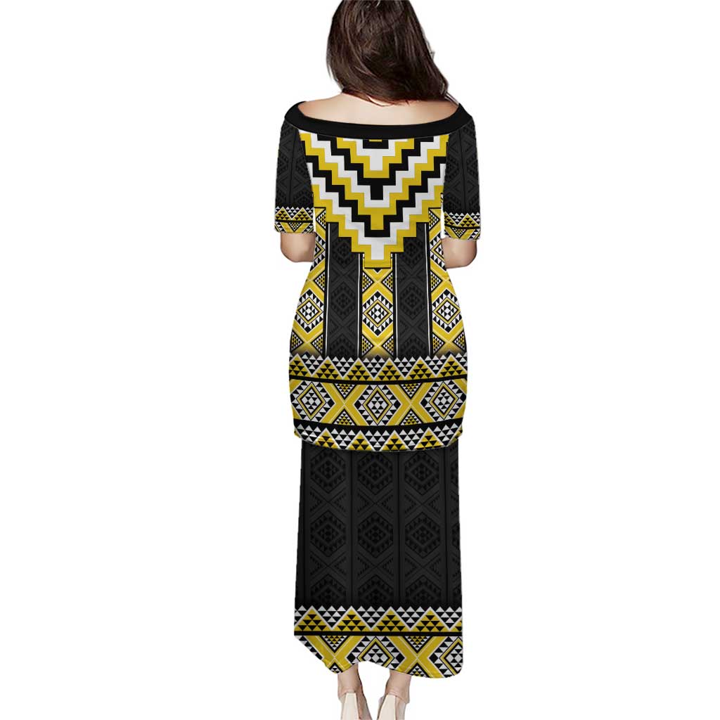 Yellow Taniko Aotearoa Puletasi Niho Taniwha Mix Poutama LT14 - Polynesian Pride