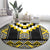 Yellow Taniko Aotearoa Round Carpet Niho Taniwha Mix Poutama