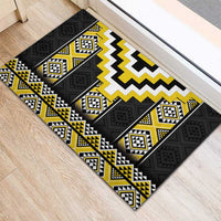 Yellow Taniko Aotearoa Rubber Doormat Niho Taniwha Mix Poutama LT14 - Polynesian Pride
