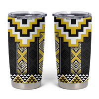 Yellow Taniko Aotearoa Tumbler Cup Niho Taniwha Mix Poutama LT14 Yellow - Polynesian Pride