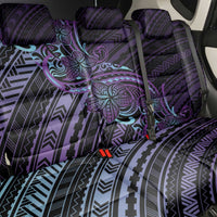 Teal Purple Polynesia Plumeria Tattoo Back Car Seat Cover LT14 - Polynesian Pride