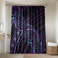 Teal Purple Polynesia Plumeria Tattoo Bathroom Set LT14 Shower Curtain Only Purple - Polynesian Pride