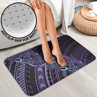 Teal Purple Polynesia Plumeria Tattoo Bathroom Set LT14 - Polynesian Pride