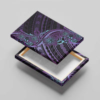 Teal Purple Polynesia Plumeria Tattoo Canvas Wall Art LT14 - Polynesian Pride