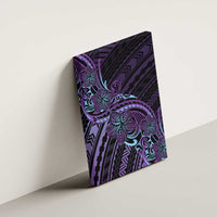 Teal Purple Polynesia Plumeria Tattoo Canvas Wall Art LT14 - Polynesian Pride