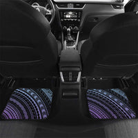 Teal Purple Polynesia Plumeria Tattoo Car Mats LT14 Set 2pcs - Back Purple - Polynesian Pride