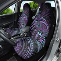 Teal Purple Polynesia Plumeria Tattoo Car Seat Cover LT14 - Polynesian Pride