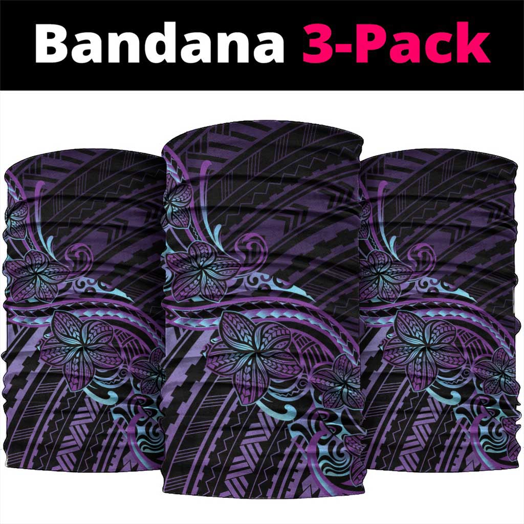 Teal Purple Polynesia Plumeria Tattoo Neck Gaiter LT14 package One Size: 25*50cm Purple - Polynesian Pride