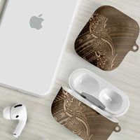 Brown Polynesia Plumeria Tattoo AirPods Case