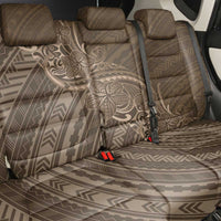 Brown Polynesia Plumeria Tattoo Back Car Seat Cover LT14 - Polynesian Pride