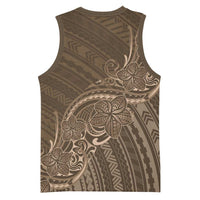 Brown Polynesia Plumeria Tattoo Basketball Jersey LT14 - Polynesian Pride